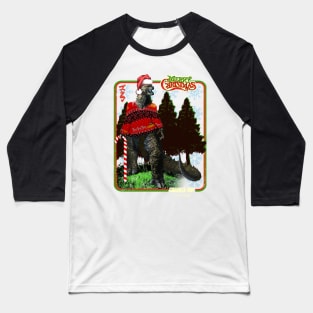 Godzilla christmas Baseball T-Shirt